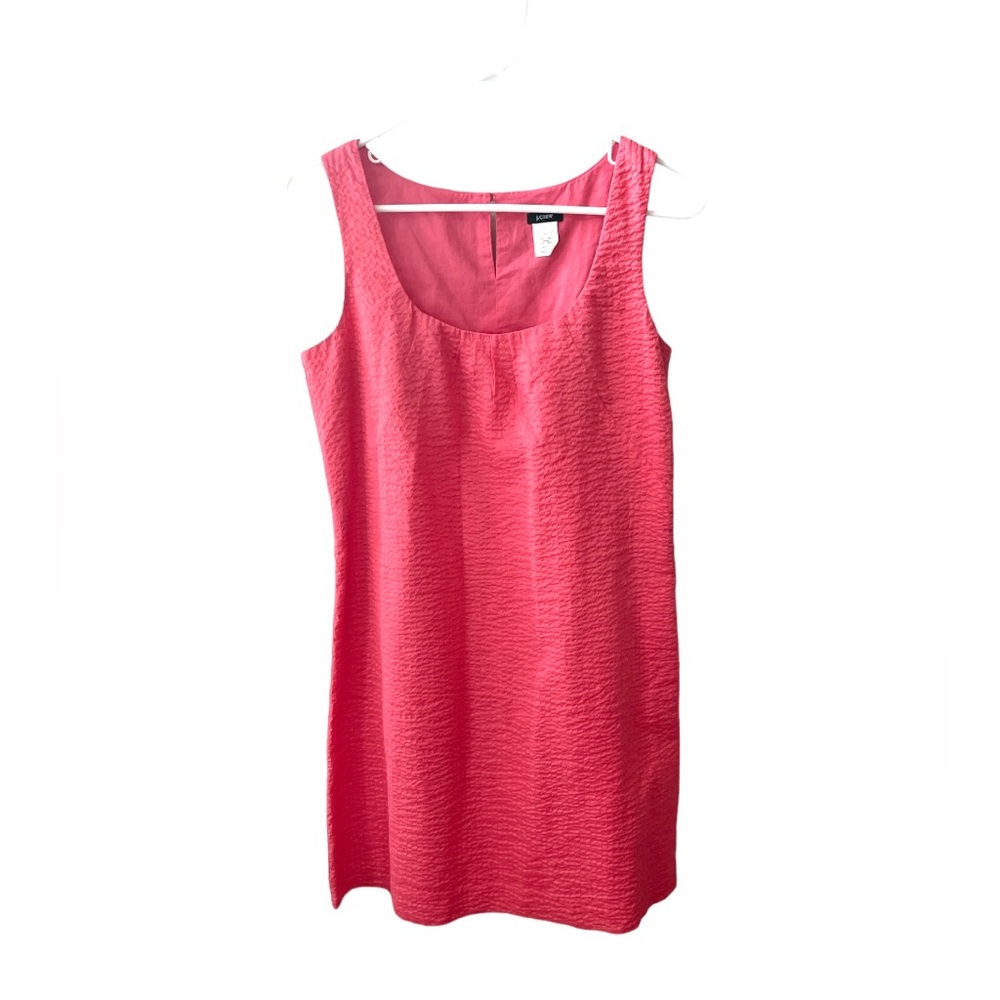 J Crew Coral Cotton Shift Dress Size 2